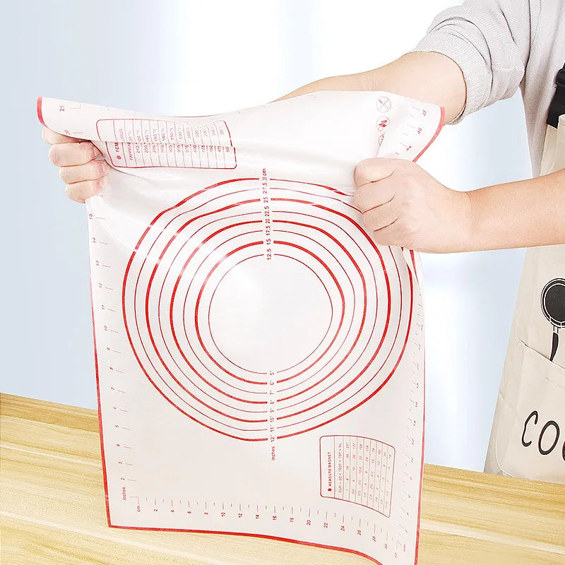 80/70/60cm Large Silicone Rolling Dough Mat Non-Stick Pizza Pastry Baking Mat Oven Sheet Liner Non-Slip Placemat Kitchen Gadgets