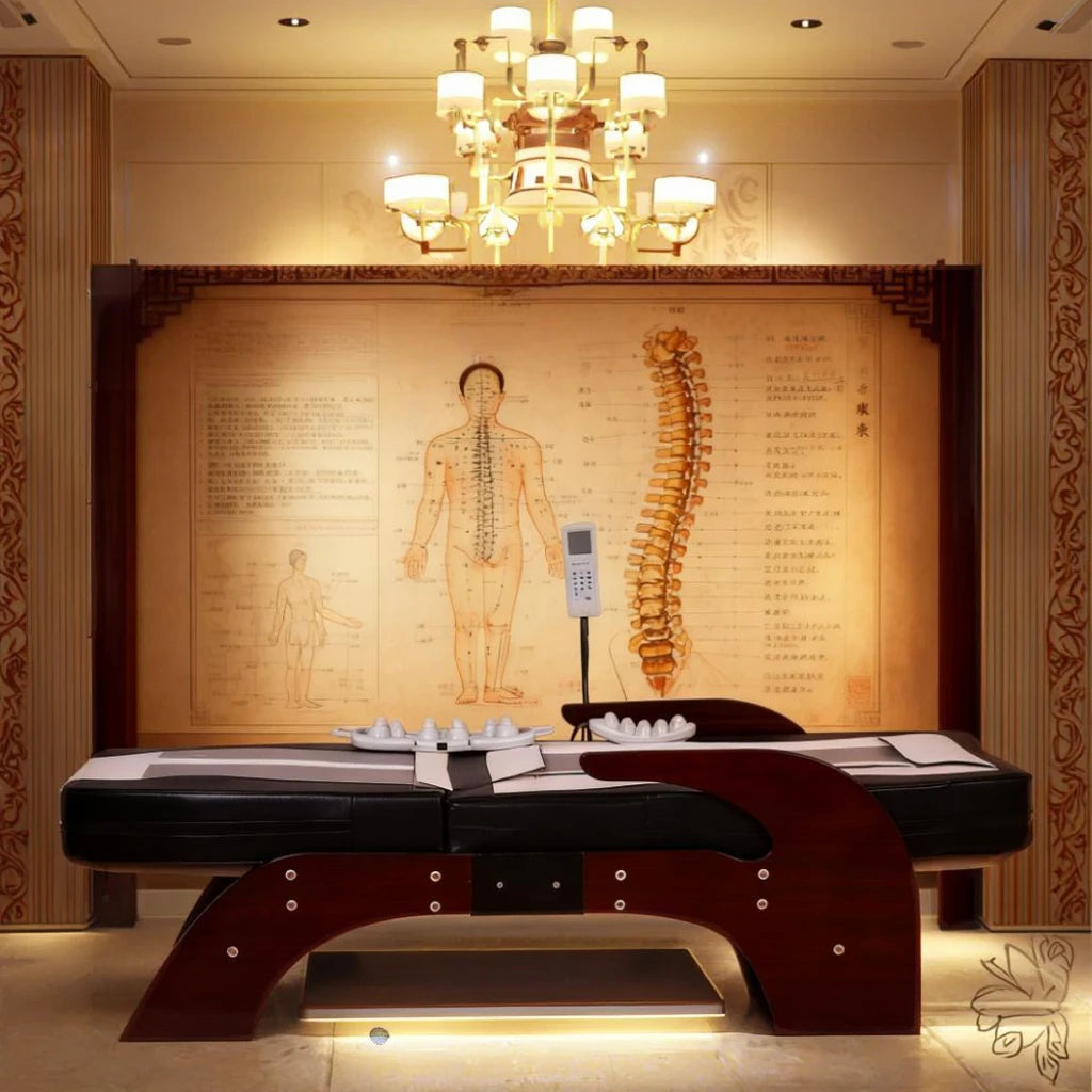 Full Body Traction Chiropractic Spine Care Tourmaline Camas De Stone 3d Mattress Jade Master Bed Roller Infrared Massage Bed