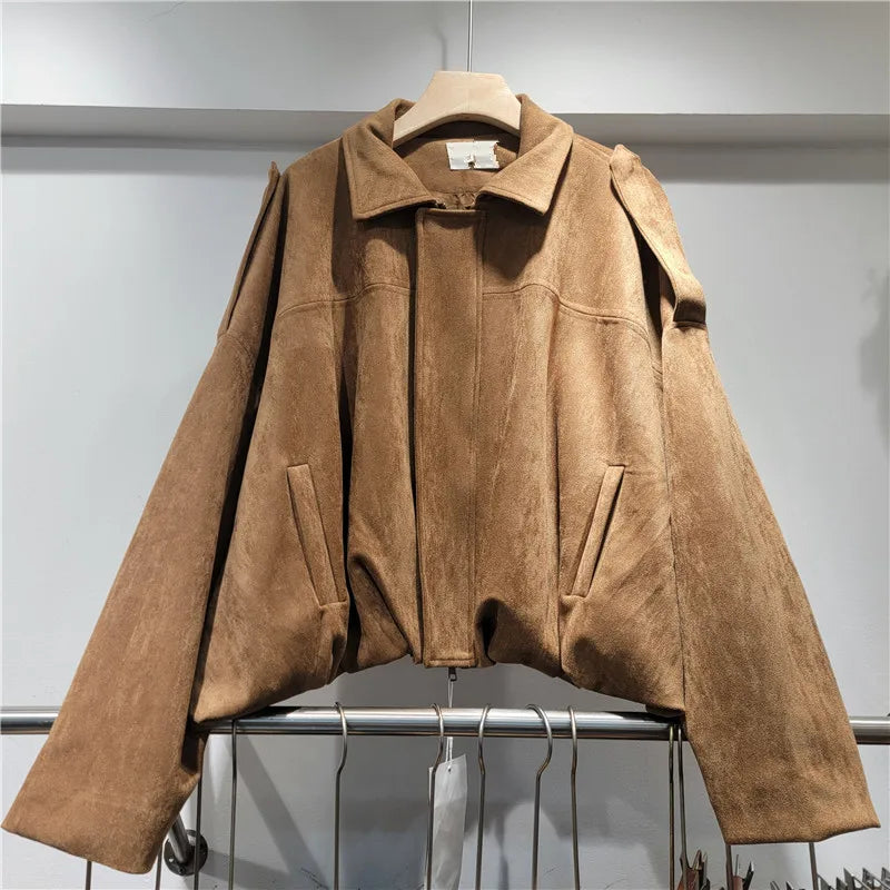Boutique Wholesale 2025 Autumn New Fashion Lapel Loose Casual Versatile Long Sleeved Women's Jacket
