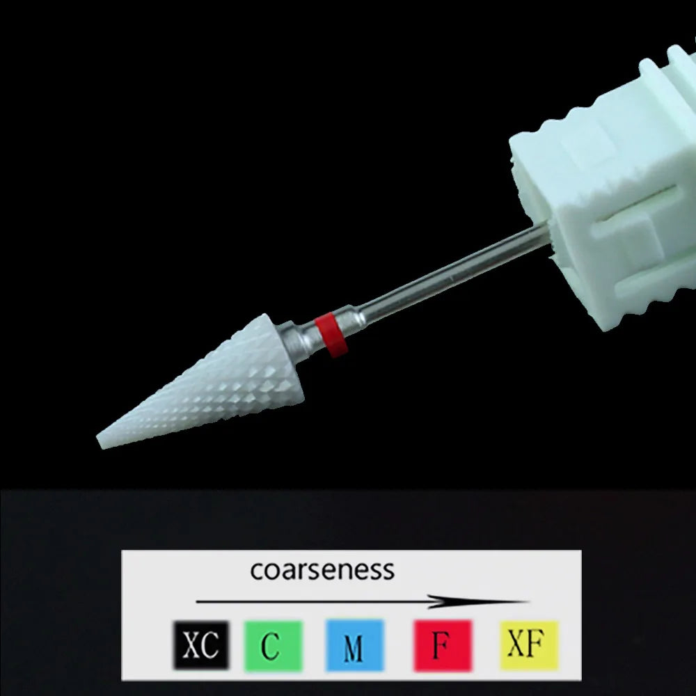 Ceramic Nail Drill Bit Milling Cutter for Electric Manicure Drill Bits Flame Corn Files for Pedicure Machine Polish Accessory