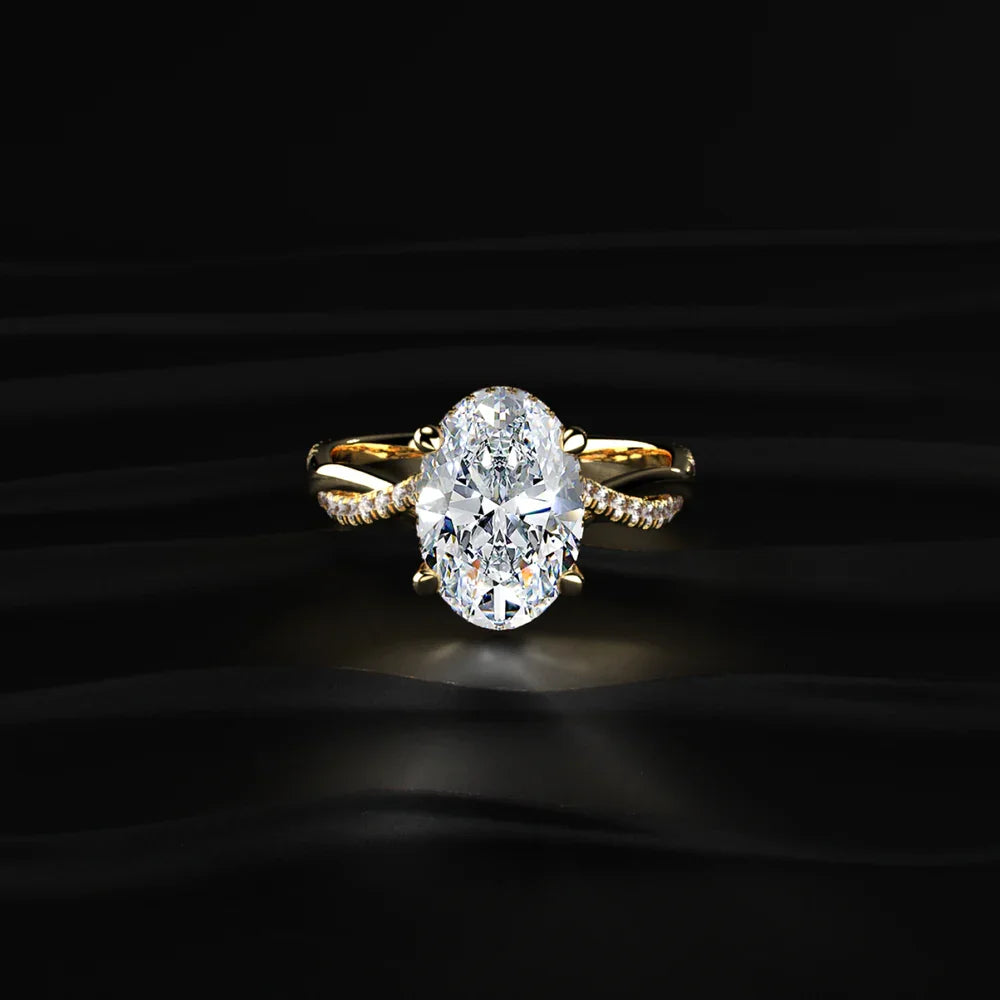 Stunning Hidden Halo Engagement Ring With High Quality Fine Jewelry Detailing Perfect For Proposals And Special Romantic