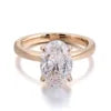 Igi Certified Diamond 3 Carat Oval Cut Lab Grown Diamond Ring Minimalist Jewelry 18k Gold Rings for Women Engagement Wedding