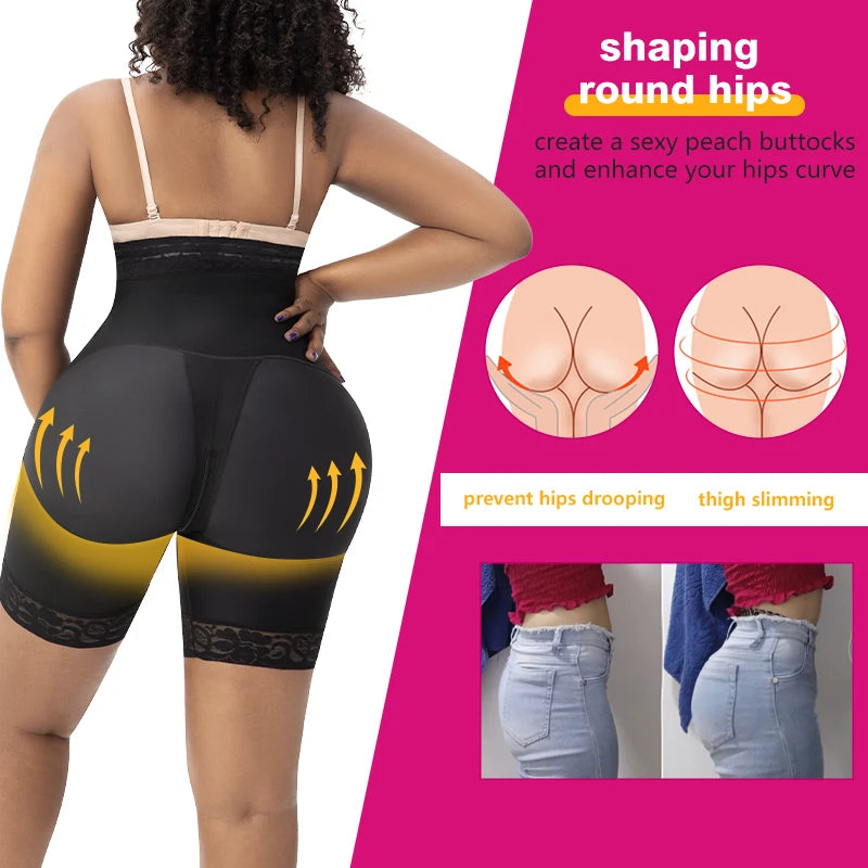 Custom Made Logo High Compression Tummy Control Shaper Shorts Waist Trainer Strapless Plus Size Shapewear for Women