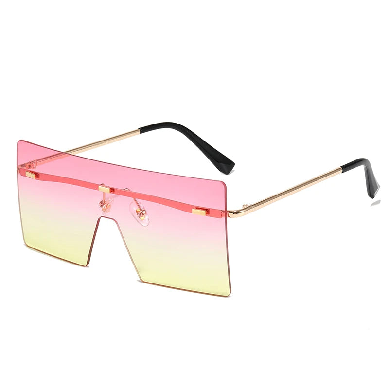 Superhot Eyewear 10239 Fashion Women Sun Glasses Oversized Square Rimless Sunglasses