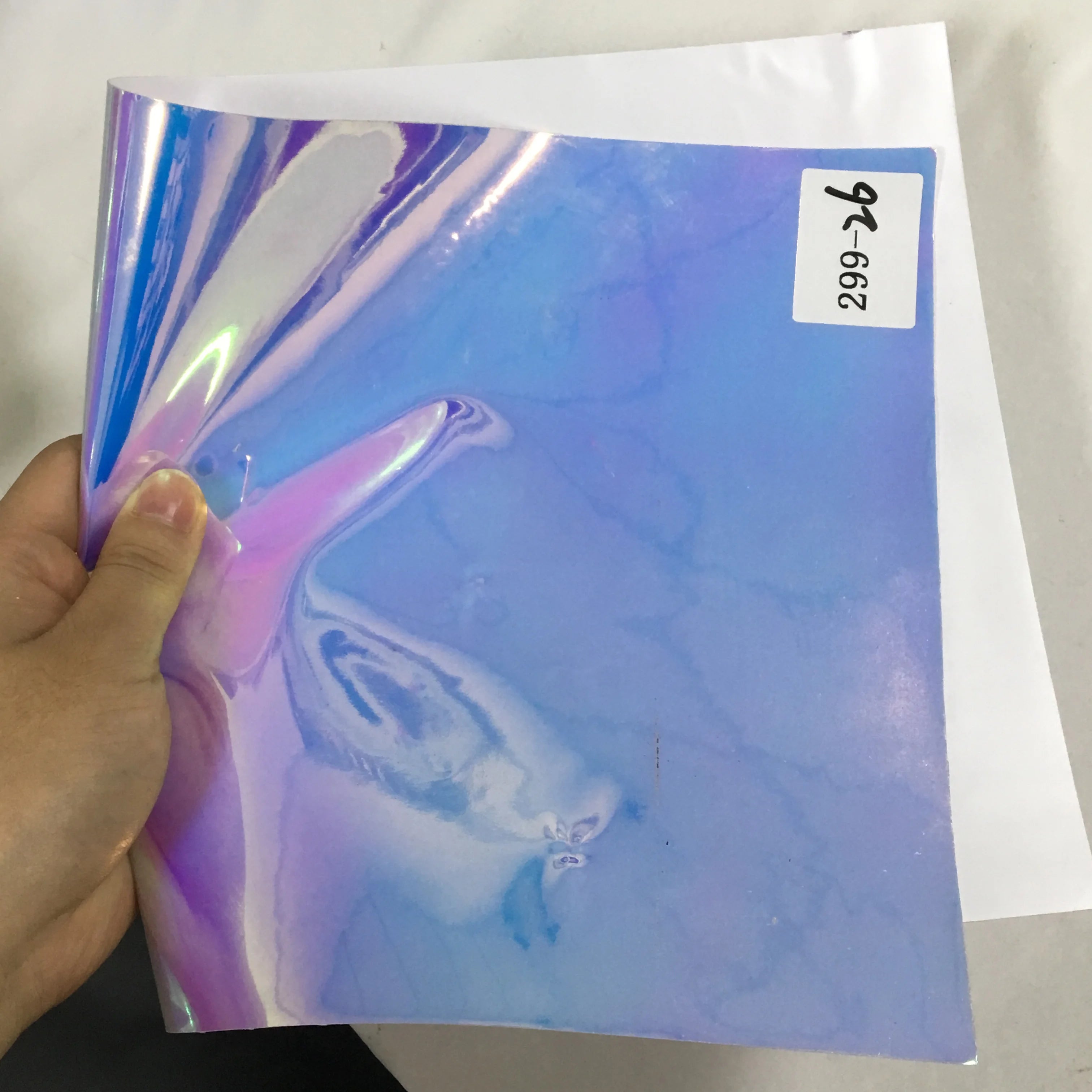 Non-Transparent PVC Holographic SOLID Color Changing Plastic Opaque Film for Handbag/Craft Making