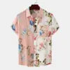 2025 Hot Selling Men Hawaiian Shirt - Summer Short Sleeve Casual Button Down Beach Shirt with Flower Print (OEM/ODM Wholesale)