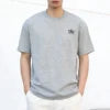 High Quality Men's Casual Knitted Polyester/Cotton 200GSM Loose Short Sleeve O-Neck Letter Custom Embroidery Anti-Wrinkle