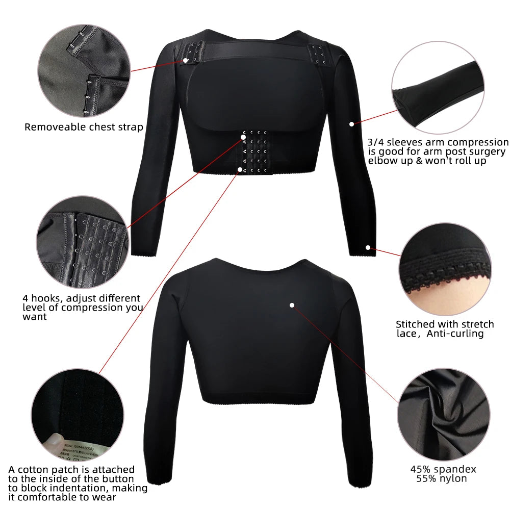 Wholesale Stage 2 Bra Columbian Fajas Shapewear Long Sleeve Women's Shapers for Women