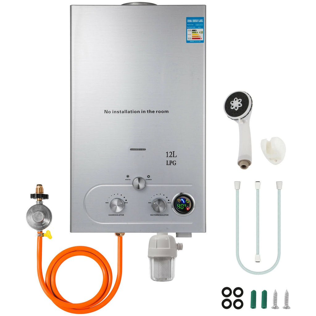 Hot Selling 18L Tankless Stainless Steel LPG Smart Water Heater Household Gas Powered Counter Special Features
