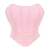 XS-XL  New Breathable Mesh Fishbone Vest Elastic Strapless Vest Chest Hugging Sexy Top