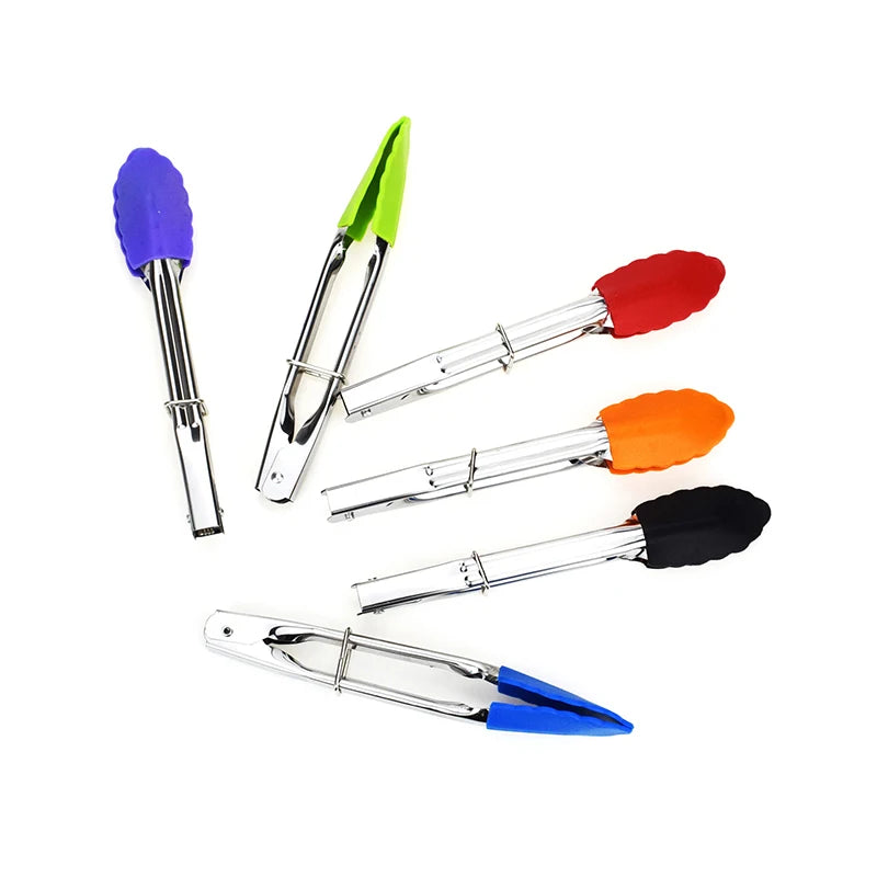 Stainless Steel Silicone Food Tong  Kitchen Tongs Silicone Non-slip Cooking Clip Clamp BBQ Salad Tools Grill Kitchen Accessories