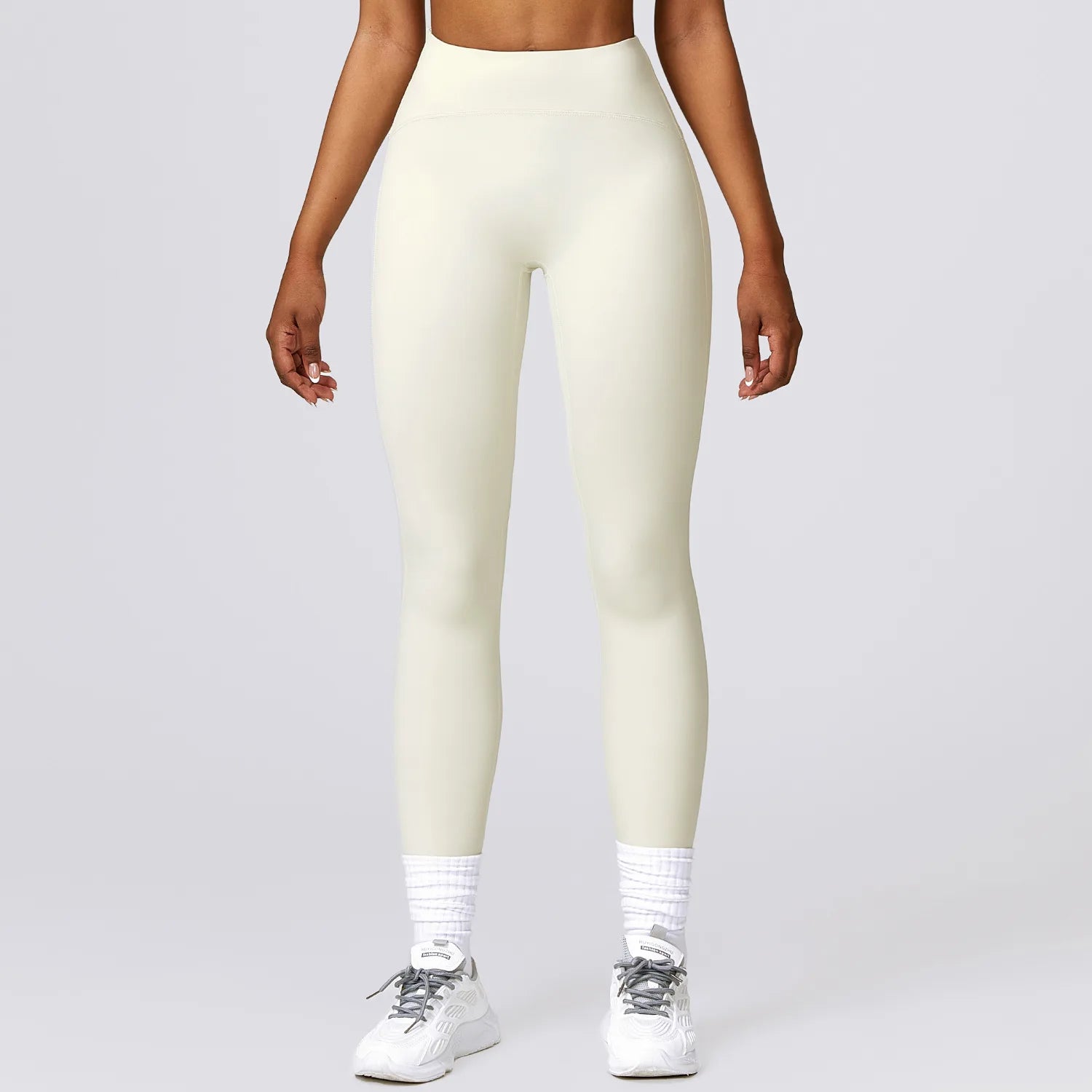 Eco-friendly Recycled Tummy Tuck High Waisted Yoga Pants Nude Lift Buttocks Fitness Pants Running Tight Sweatpants 8359