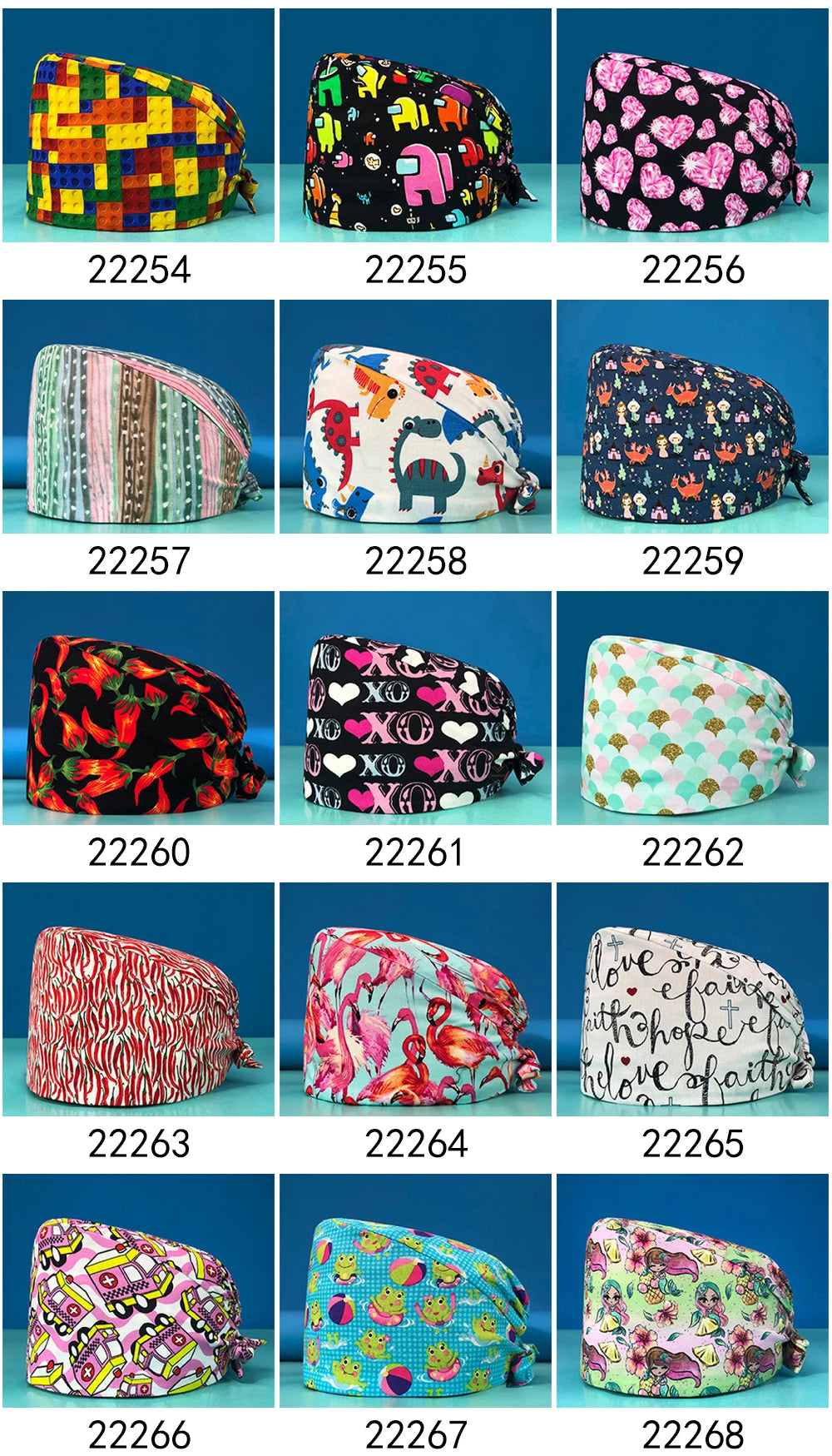 Dentistry Pet Medical Scrub Pharmacist Clinic Hat Dentist Lab Cap Nurse Surgical Working Caps Nursing Hats Cotton with Button
