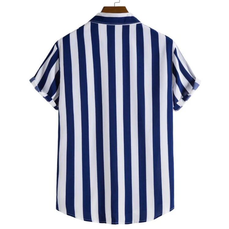 Men's Summer Fashion Linen Shirts New Short-Sleeve Casual Print Blouse Top with Turn-Down Collar Breathable and ODM Supplied