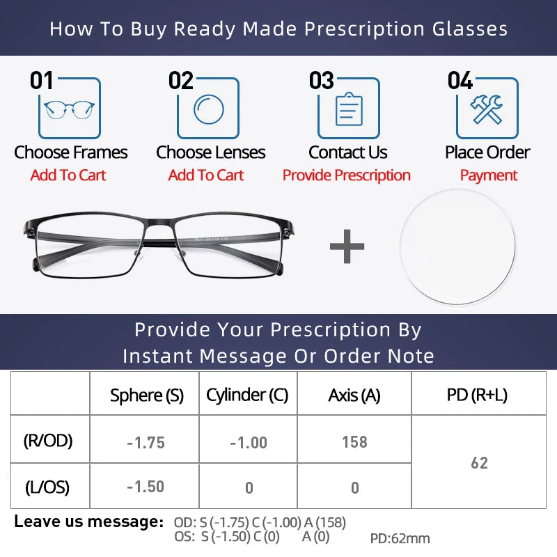 Gmei Optical Pure Titanium Glasses Frame For Myopia Glasses Men Light And Comfortable Full Rim Large Size Spectacles Frames 8838