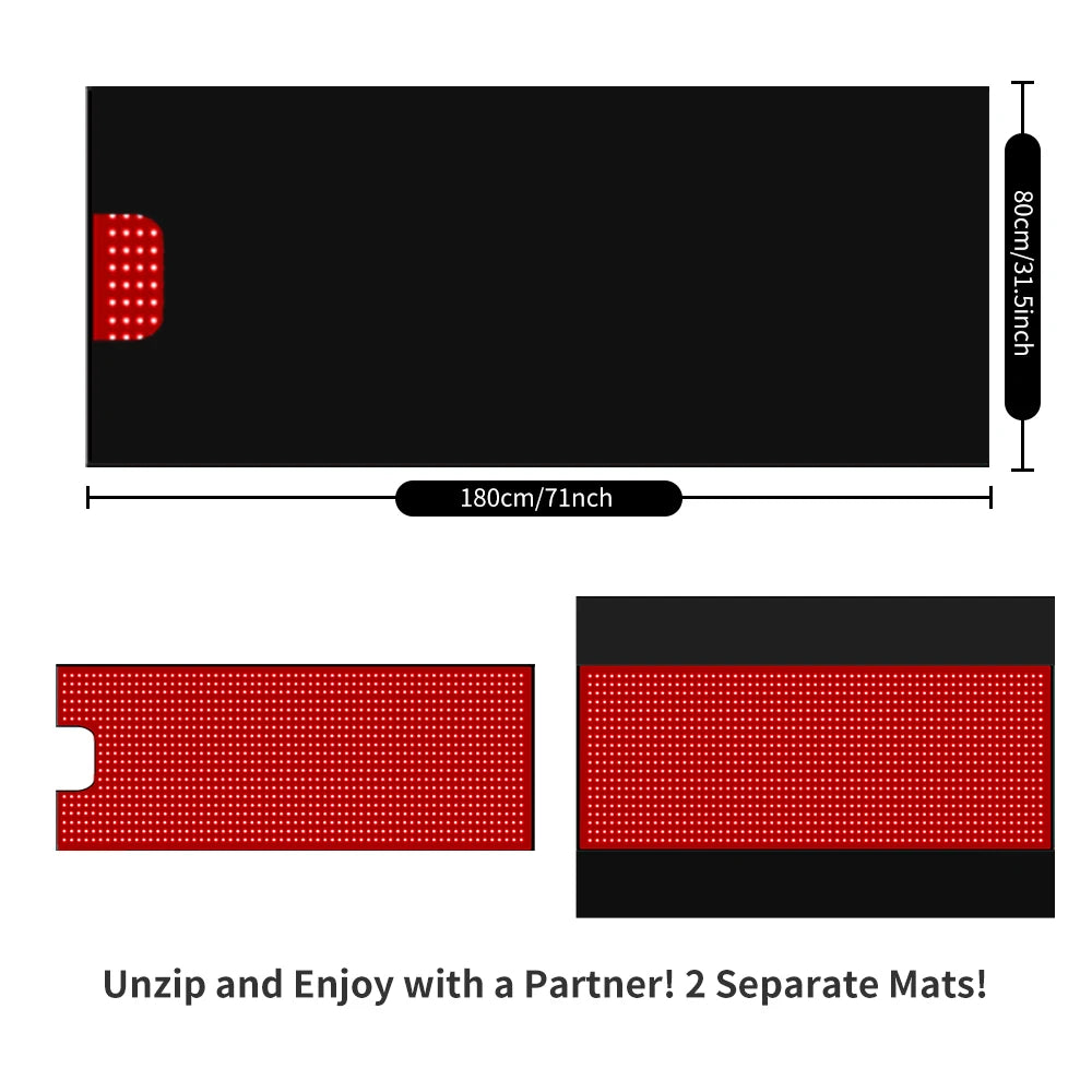 USA Stock Red Light Therapy Sleeping Bag Mat 660nm 850nm for Muscle Recovery Sleep Wellness Home Spa Use