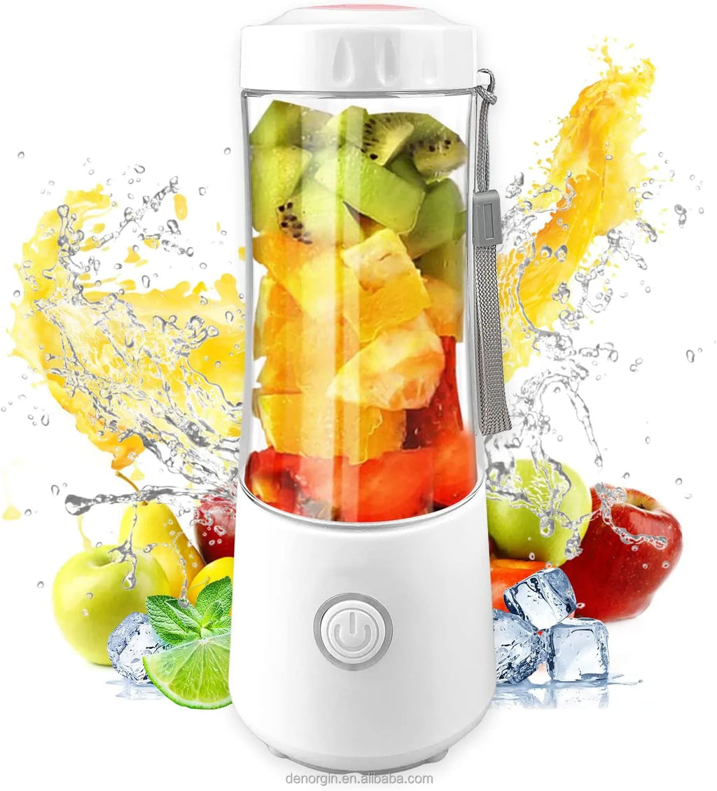 Wholesale Mini Portable Blender 400ml USB Rechargeable Type-C Charging Ice Crusher Car Use 6 Blades Fruit Juicer Mixer