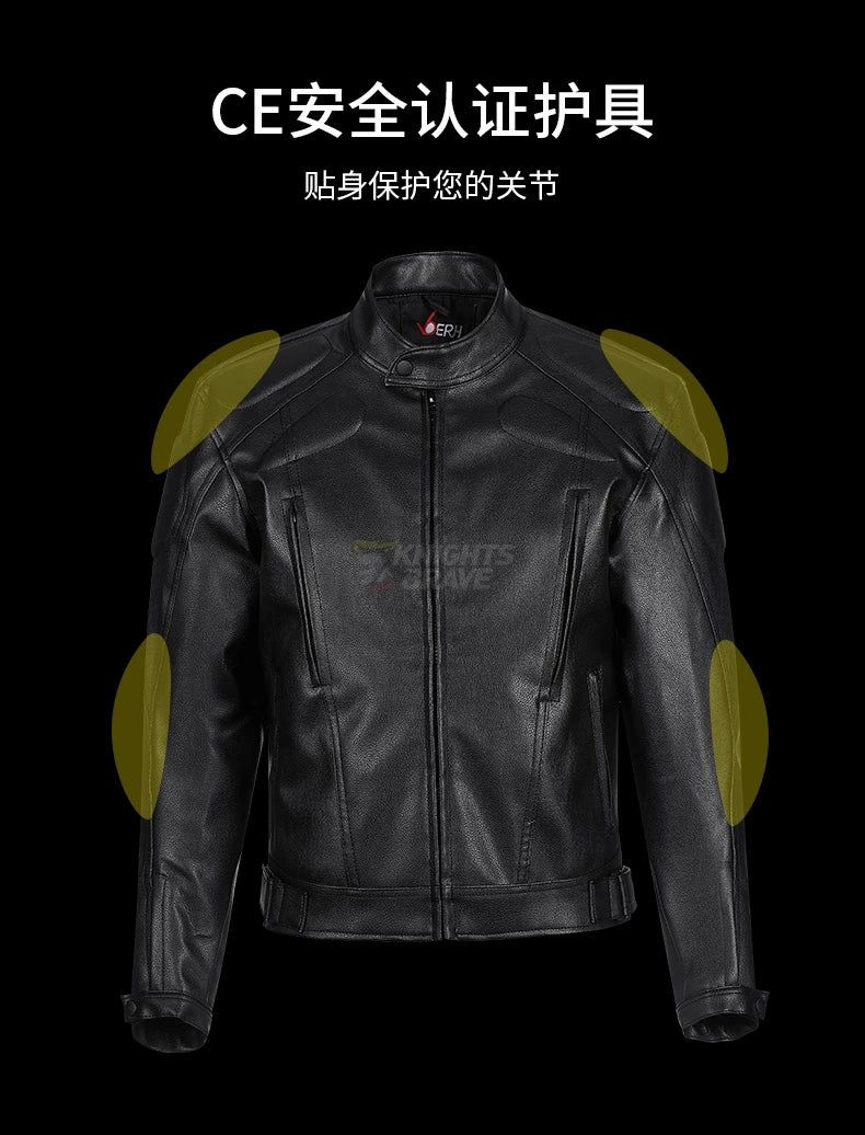 GHOST RACING Winter Motorcycle Jacket Leather Chaqueta Moto Men Waterproof Moto Suit Motorbike Riding Jacket Motocross Jacket