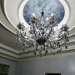 Modern Candle Crystal Lamp Living Room Large Crystal Chandelier Lighting Modern Atmosphere Restaurant Bedroom Hanging Lamps