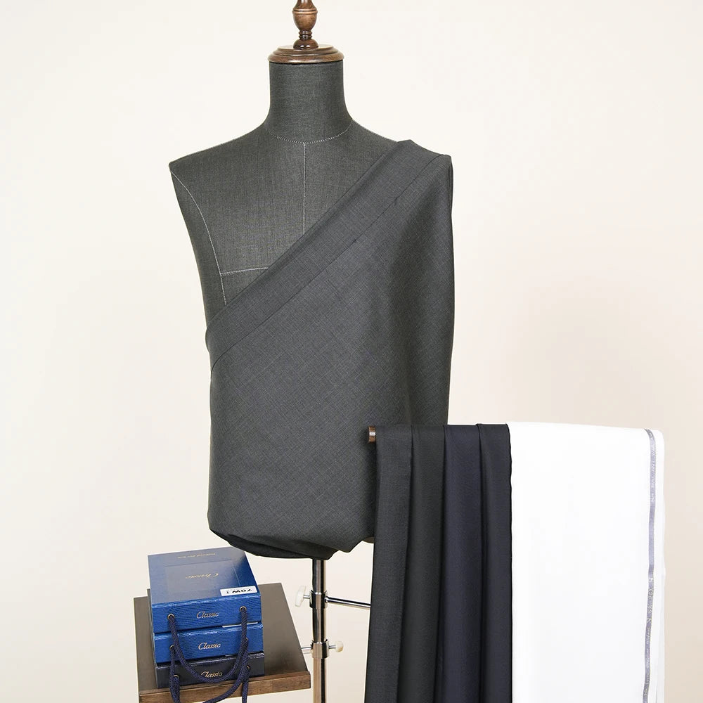 Premium Quality 30% Wool 70% Polyester Organic Eco-Friendly Italian Suiting Twill Fabric 70%P Worsted Merino Wool Men's Jackets