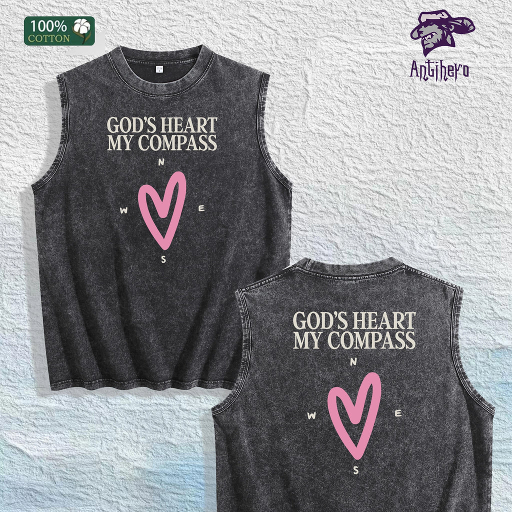 GOD IS GOOD ALL the TIME Printed Washed Vest US Local Warehouse 3 Colors Cotton Breathable Trendy Top