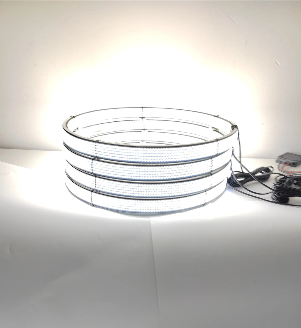 Kingshowstar 17inch 10 Rows LED Wheel Light Lighting LED Illuminated Wheel Rings Pure White Wheel Lights for Cars and Trucks