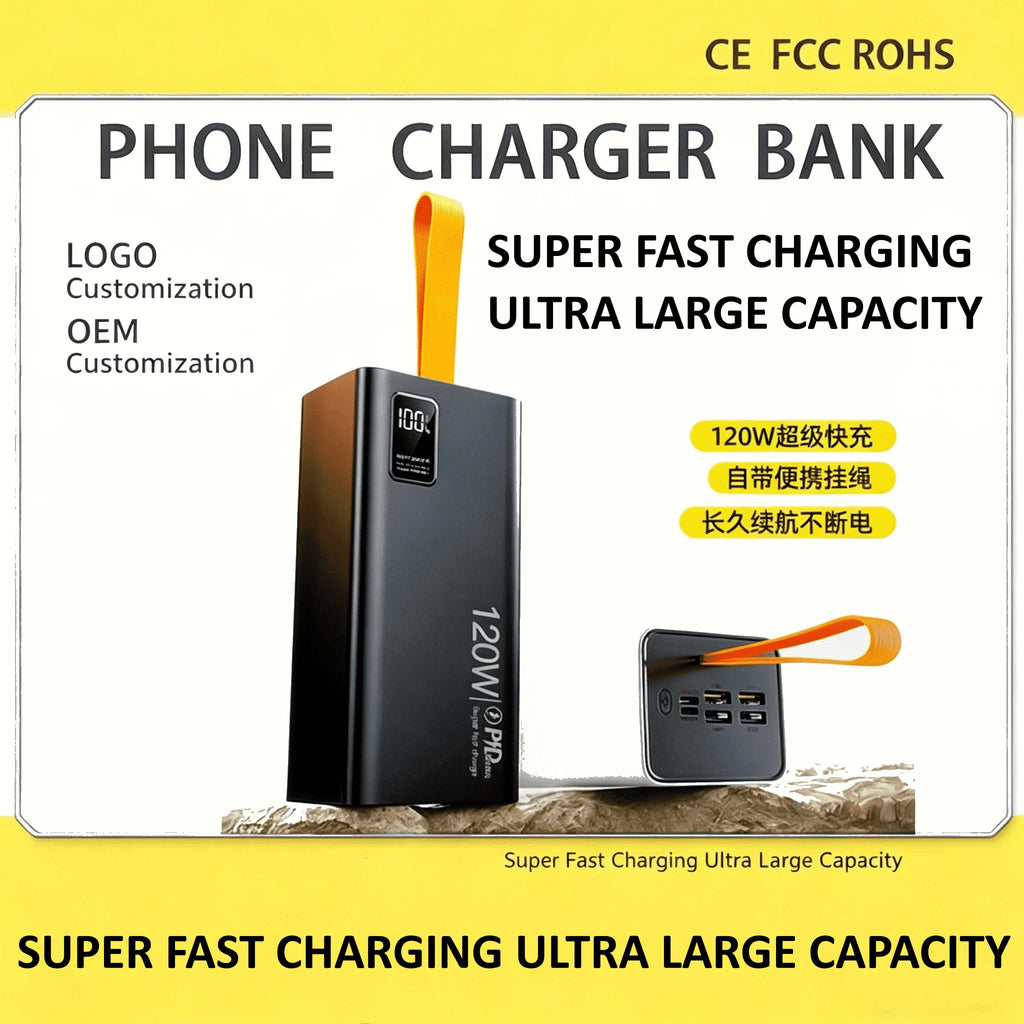 Best Selling Products LED Digital Display PD Fast Charge 60000mah Power Bank Portable Power Bank Battery