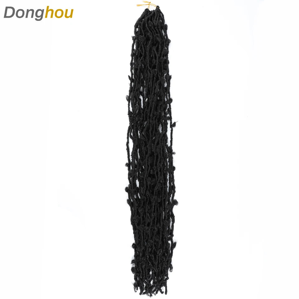 18 24 36 Inch Butterfly Faux Locs Crochet Hair Synthetic Meche Butterfly Locks Crochet Braid Distressed Soft Locs Crochet Hair