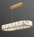 Luxurious Gold Crystal Chandelier with Adjustable Height for Living Room Hotel Lobby Staircase Dining Room Ceiling