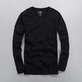 Fashionable Bamboo Cotton Long Sleeve Vintage T-shirts Men Casual Thin Tops Tees Comfortable Tshirt Distressed T-shirt
