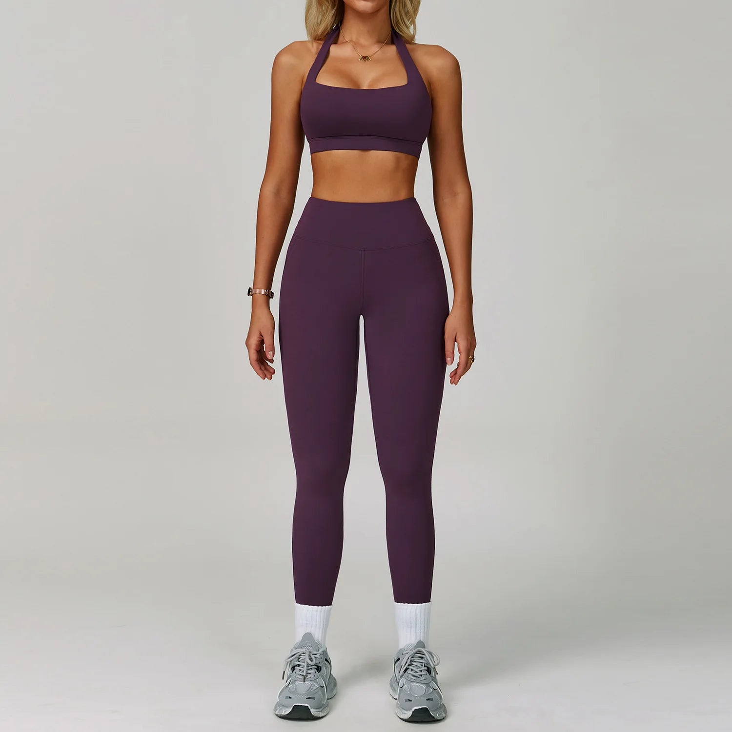 New Arrival Fashion High Stretchy Seamless Yoga 5 Pieces Set With Jacket Fitness Workout Clothes for Sports Women