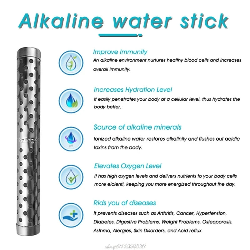 E1PD Mini Portable Alkaline Water 5.28x0.63in Hydrogen Mineral Purifier Naturally Increases Levels/Decreases ORP