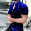Wholesale Flower Hawaiian Casual New Men's Fashion Beach Summer Printed Short-sleeved Men Shirt