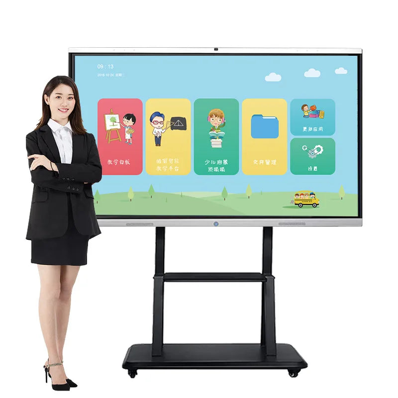 Full Size 55 Inch 4K LED Display Interact Whiteboard Smart Touch Screen Smart Board for Meeting Teaching Xx.video.xx