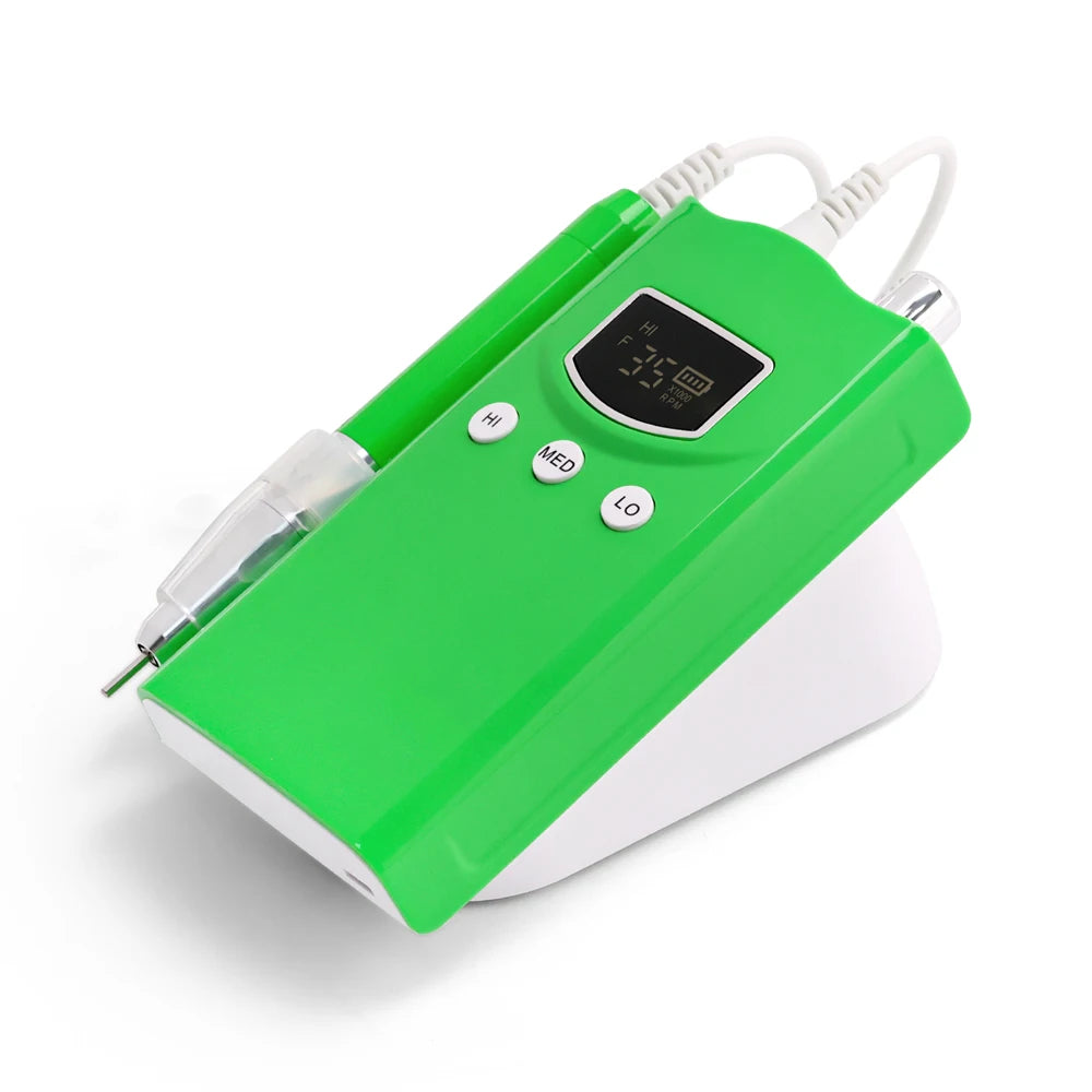 2025 Professional Wireless Brushless Gel Nail Drills 85w Efile Portable Cordless 35000RPM Electric Nail Drill Machine