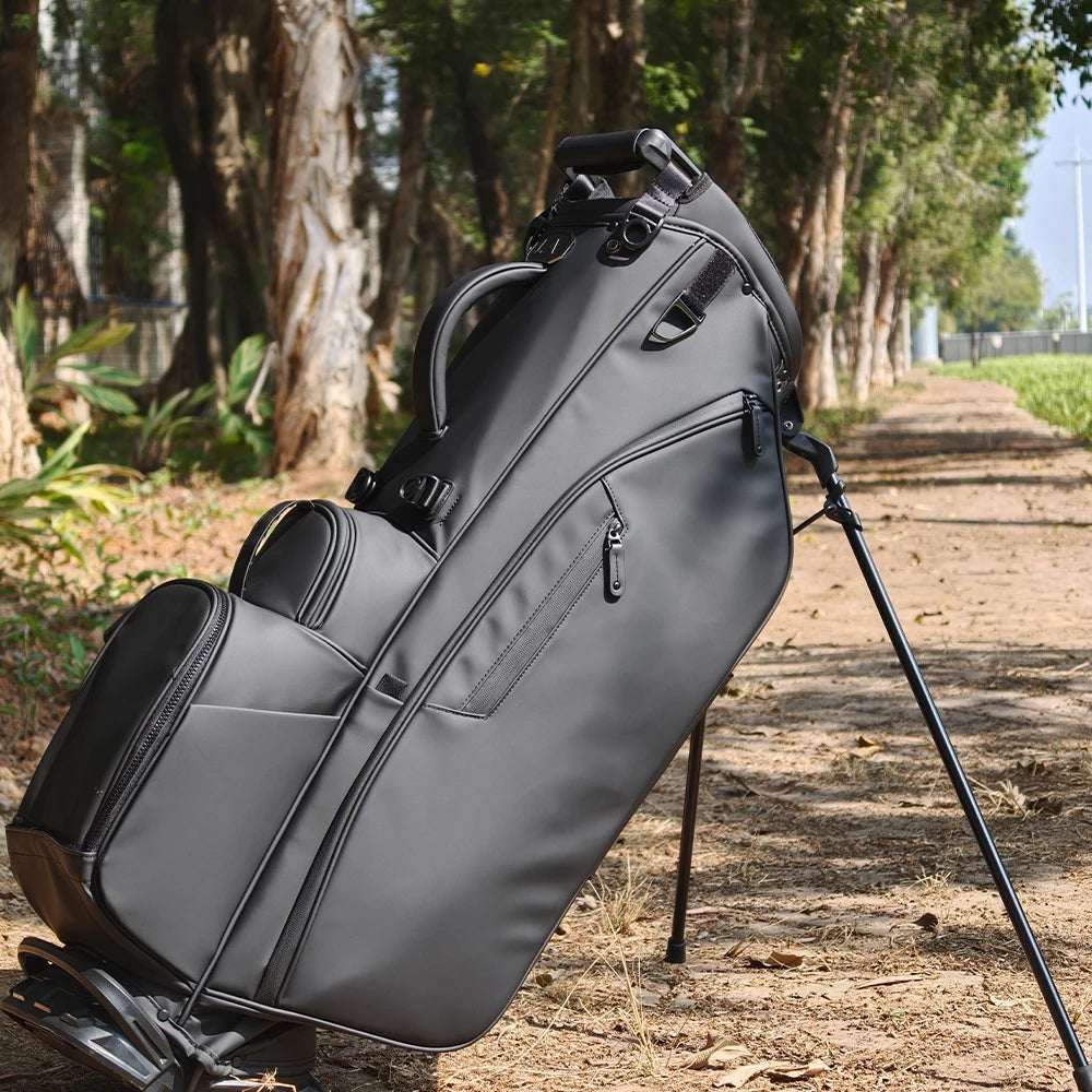 ASL GOLF 6-Way PU Leather Lightweight Waterproof Green Black Gray Blue Golf Stand Bag-American Customers Get Your Bags in 7 Days