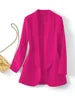 X818 # Best-selling Spring Autumn Women Jackets Elegant Temperament Solid Color V-Neck Long Sleeve Suit Blazers for Women