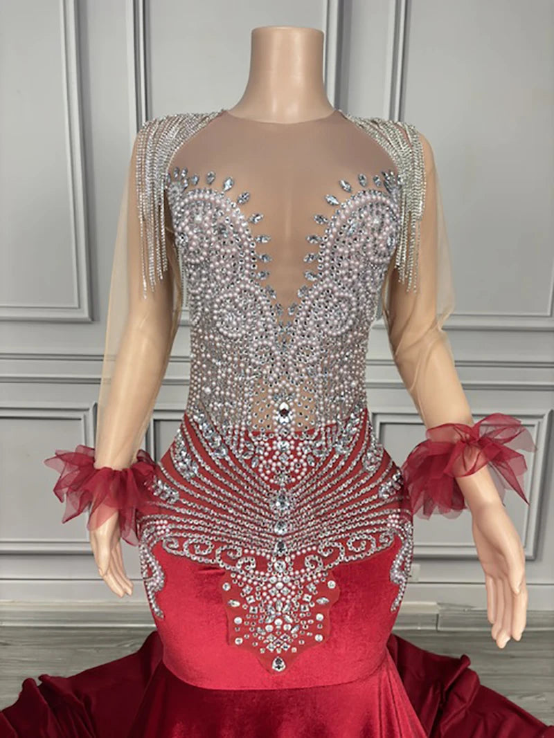 Novance Y4043 Fashion Apparel Luxury Rhinestones Evening Dresses for Wedding Summer Dresses 2024 for Party