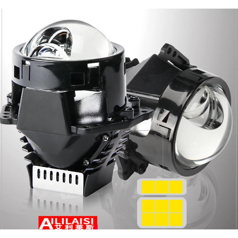 High quality far and near LED bifocal lens laser car headlight upgrade Hai 5 dual lamp cup smart quick start