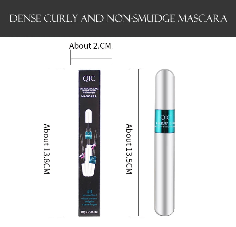 QIC 4D Silk Fiber Lash Mascara 2 in 1 Thrive Mascara Makeup Waterproof Lengthening Thickening Mascara VIBELY 4D