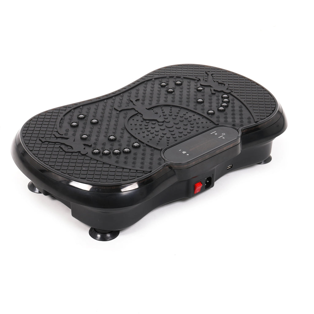 Whole Body Vibration Plate Exercise Machine for Home Gym Body Shaping with Adjustable Speed Remote and Resistance Bands