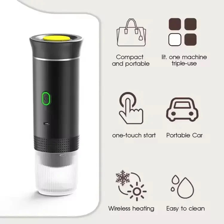 Mini Portable Espresso Coffee Maker USB Auto-Carry Instant Coffee Capsule Battery Powered