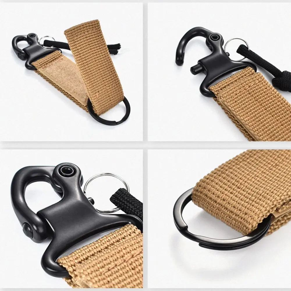 Clasp Outdoor Water Bottle Hanger Webbing Backpack Strap Quickdraw Carabiner Camp Holder Hooks Belt Clip Camping Accessories