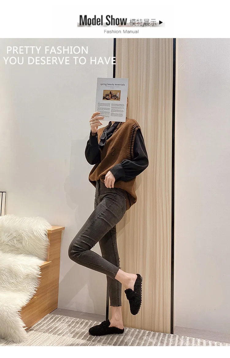 Winter Warm Plush Mules Women One Band Fur Slippers Cozy Cotton Shoes Woman Flats Cover Toe Fleeces Slides Femme Wool Pantuflas