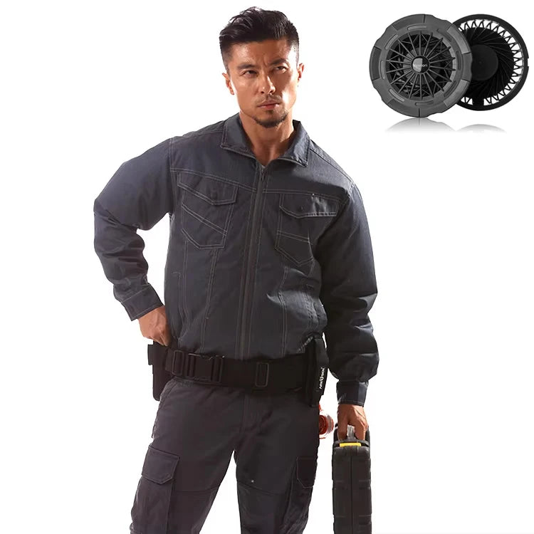 Worker Wear 5V Bank Power Air Cooling Air Conditioning Jacket for Denim Uniforms
