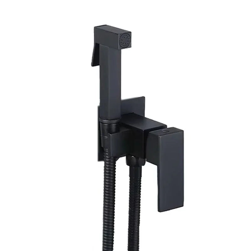 Toilet Bidet Attachment Wall Mounted Shower Tap Brass Cold Hot Water Mixer Crane Eco-Friendly Modern Easy Apartment Hotel