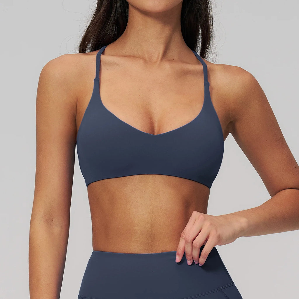 Backless Yoga Suit Halter Neck Tight Quick-drying Fitness Suit High-intensity Sports Suit Female
