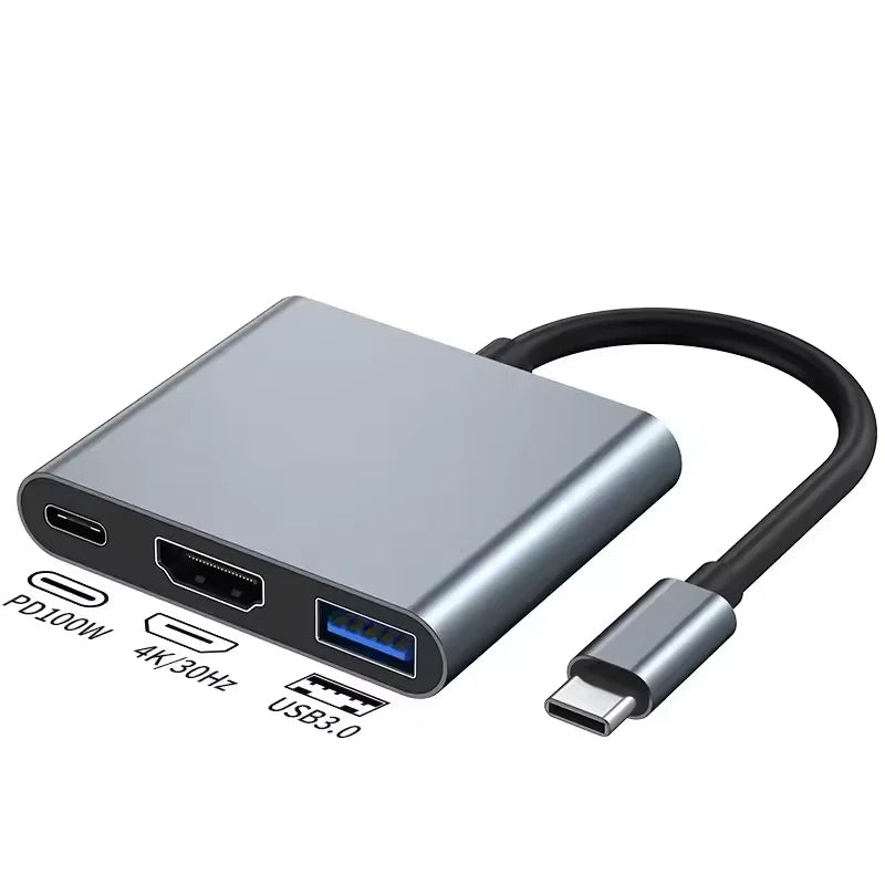 Multifunction Usb 3.0 Hubs Docking Station Abs Adapter Metal HDTV Pd SD TF Usb 2.0 Usb-c Hub Splitter for Computer Laptop PC