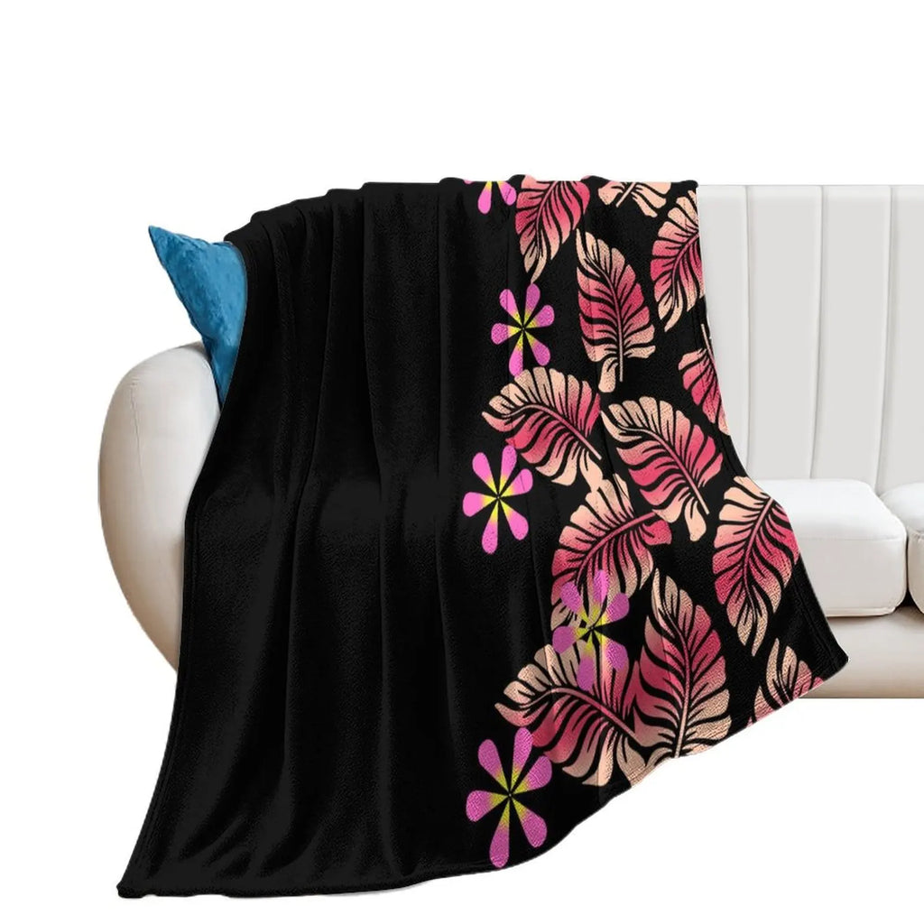 1MOQ Custom Print Sublimation Blankets Fiji Samoa Polynesian Tribal Winter Fleece Blanket Micro Plush Family Blanket for Kids