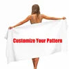 Wholesale 75*150CM Quick Dry Large Bath Towel Sand Free Towel Beach Cotton Microfiber Beach Towel With Logo Custom Print